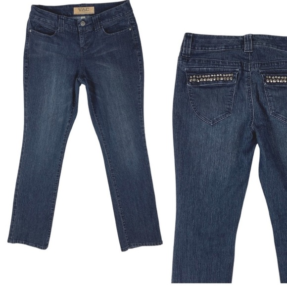 Nine West VAC Dark Wash Jeans Vintage America Collection Comfort Fit size 8 - Picture 1 of 13